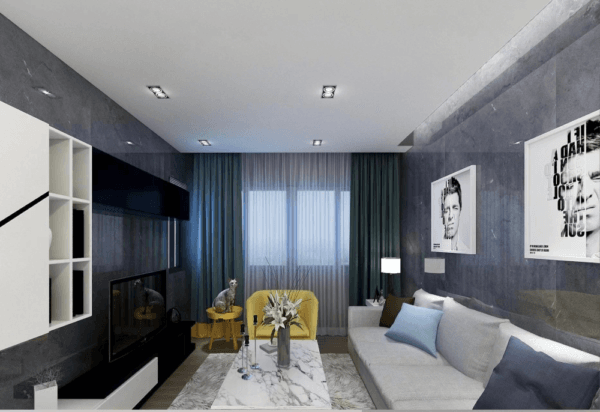 Glossy Grey Venetian Panel - Image 2