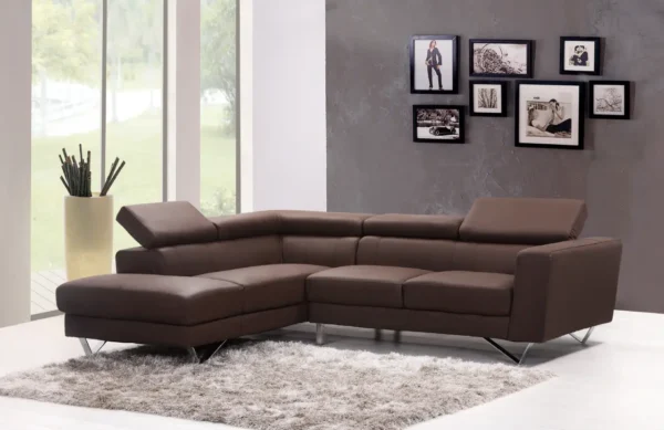 5-Seater Leather Corner Sofa - Image 2